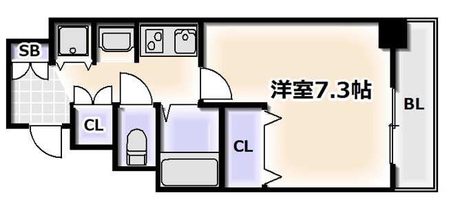 【間取り】 | URBAN FLATS難波東