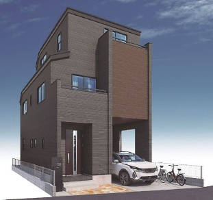 江戸川区船堀２丁目　新築戸建て　全１棟の外観パース