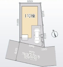 江戸川区船堀２丁目　新築戸建て　全１棟の区画図