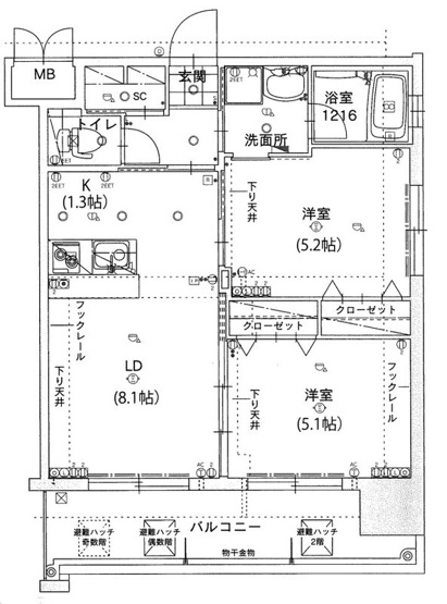 【間取り】 | ラファセグランビア博多　★プライスホームなら仲介手数料が割引価格です！★