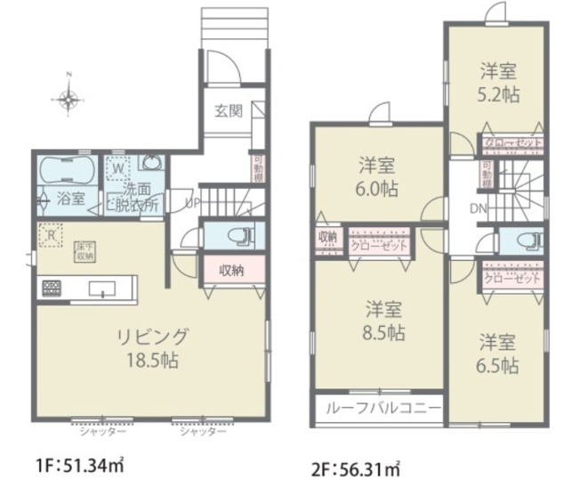 【間取り】 | 四街道市大日第5期