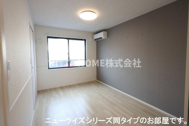 ベル・エクラⅡの洋室|【完成イメージ図】洋室６．１帖のお部屋にもエアコン設置済み◇