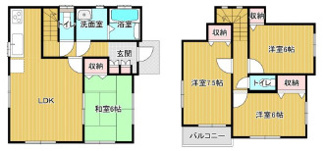 【間取り】 | 市原市東国分寺台一丁目　中古戸建　