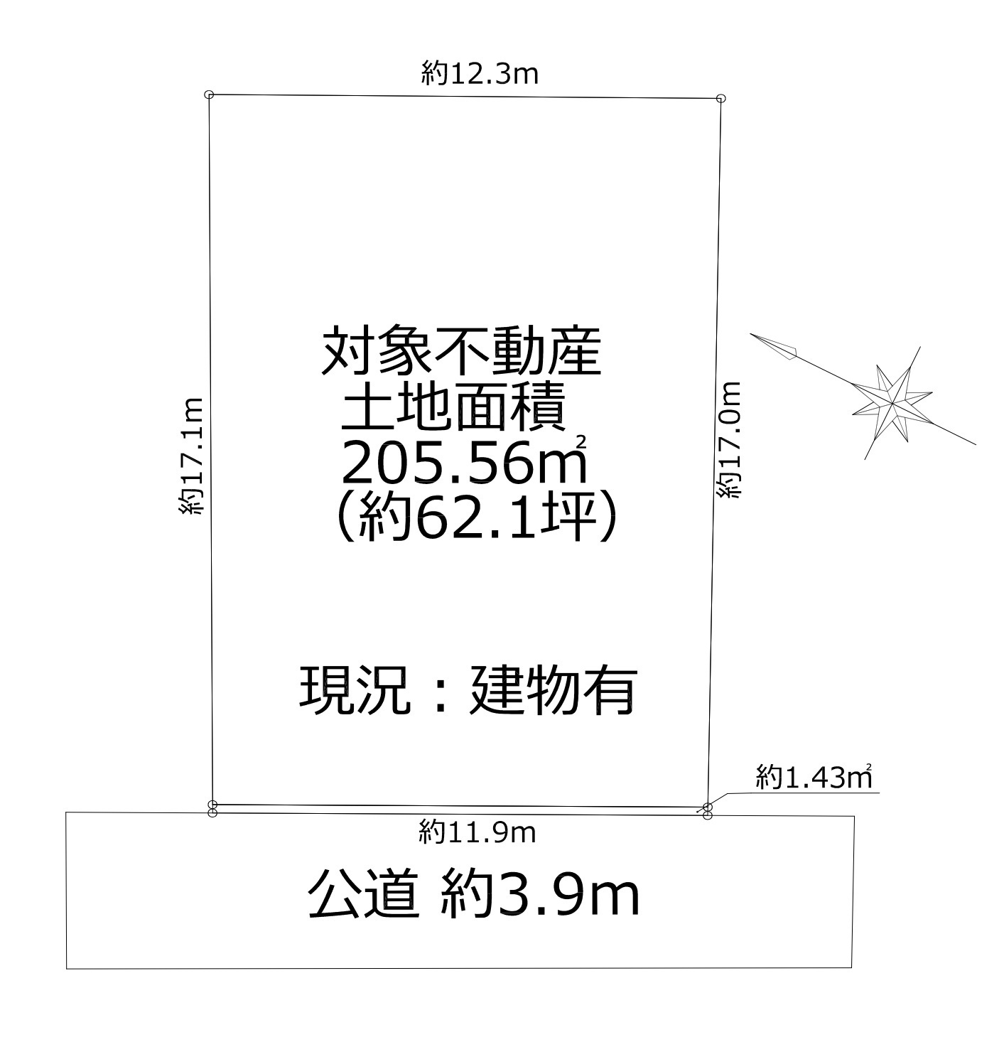 売土地　厚木市戸田の土地図