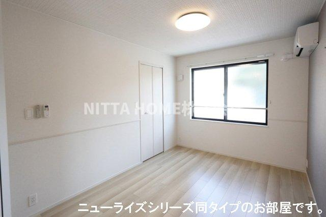 ベル・エクラⅡの洋室|【完成イメージ図】洋室６．１帖のお部屋にもエアコン設置済み◇