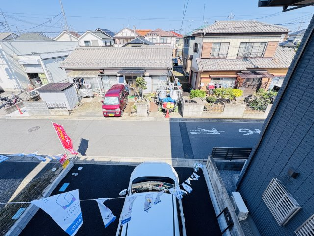 三郷市戸ケ崎５丁目新築戸建【吹上小学校:徒歩9分】の展望|バルコニーより道路側眺望