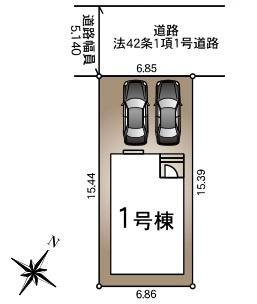 三郷市戸ケ崎５丁目新築戸建【吹上小学校:徒歩9分】の区画図|区画配置図