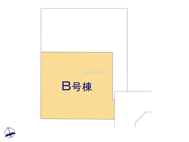 土浦市下高津3丁目　新築戸建　B号棟の区画図