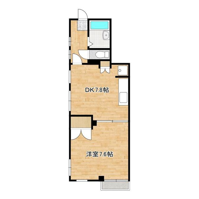 熊本市中央区新屋敷３丁目の賃貸マンションの間取り