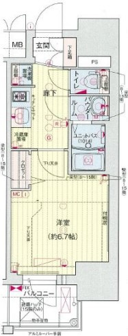 【間取り】 | プレサンス新町ウィズ ジョイ