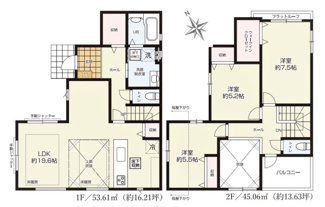 【間取り】 | 西東京市中町19期　全1棟　1号棟 | 西東京市中町19期　全1棟　1号棟