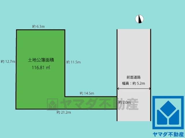 西宮市神呪町の土地図
