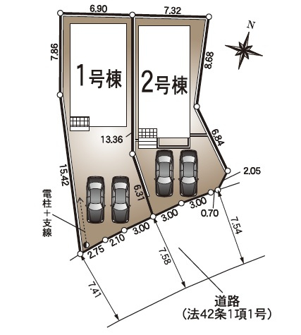 【区画図】 | 東海市名和町第19　2号棟【仲介手数料0円】