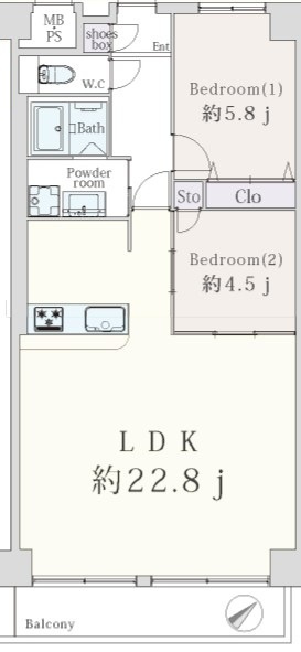 木場サニータウンの間取り