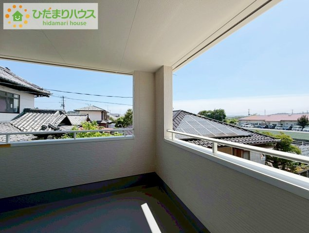 いわき市仁井田寺前1期　新築戸建　1号棟のバルコニー|広いインナーバルコニーは、ランドリースペースだけでなく、椅子を置いて風にあたりながら読書なんていかがでしょうか(^^♪