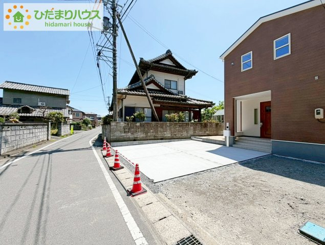 いわき市仁井田寺前1期　新築戸建　1号棟の前面道路含む現地写真|閑静な住宅地で叶える静かな暮らし(^^)/