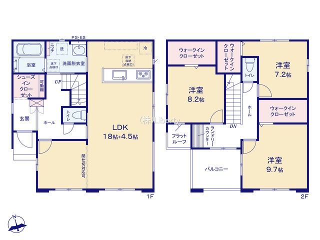 龍ケ崎市立野8期　新築戸建の区画図
