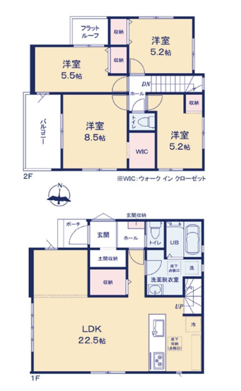 【間取り】 | 大野城市南ケ丘2丁目3期　1号棟（全2棟）【仲介手数料無料・0円】 | 平日、土日祝日もお好きな日時にご見学可能です。お気軽にお問合せ下さい。