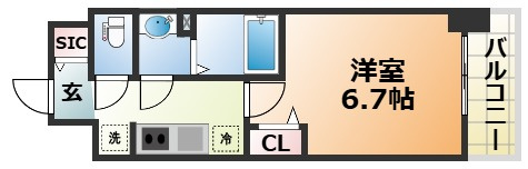 プレサンス神戸長田ラディアラの間取り