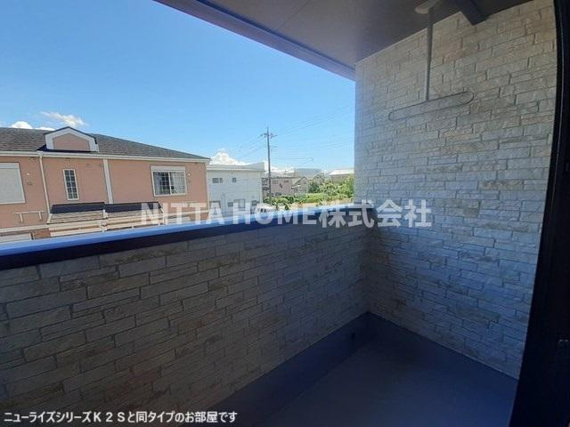 ベル・エクラⅡのバルコニー|【完成イメージ図】南向きで日当たり良好なバルコニー☆