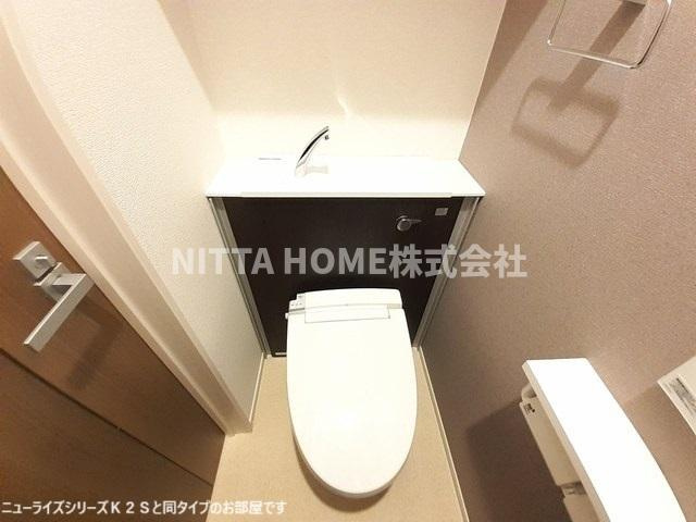 ベル・エクラⅡのトイレ|【完成イメージ図】トイレはウォシュレットが付いています◎