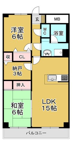 【間取り】 | セントレアカマⅡ