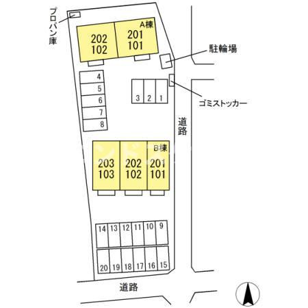 グランポアロ　Ａの区画図|高崎、前橋のお部屋探しはエンドスケープまで！お客様の理想お聞かせ下さい♪
