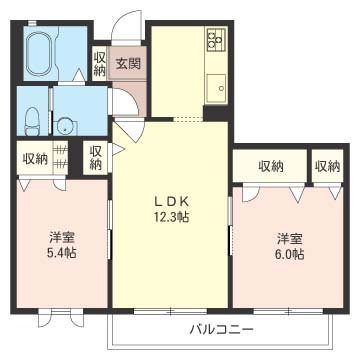 【間取り】 | パレス・ジュエルBOX B