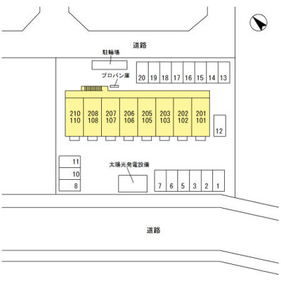 【区画図】 | Ｄ-ｒｏｏｍ思川ルージュ Ａ