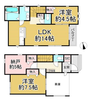 【間取り】 | 川西市山下町5の12　新築一戸建て