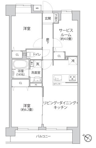 【間取り】 | ナイスアーバン横濱蒔田