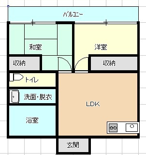 ユアサハイムB棟の間取り