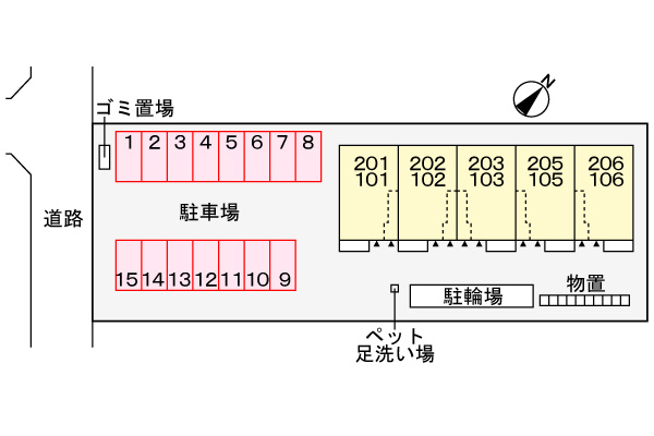 メゾン・ド・ルリエの駐車場