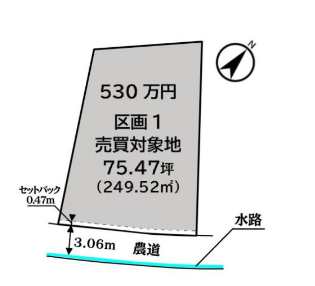 北内町4丁目　売土地 2区画の土地図