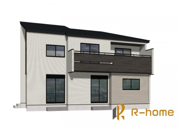 水戸市堀町4期　新築戸建て　1号棟の外観パース|2026年7月完成予定！近隣の同仕様完成物件をご見学いただけます♪