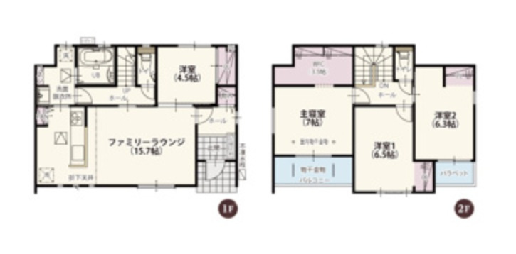 【クライン】小山市塚崎第1期の間取り|○間取り図○
【4LDK+WIC+PAN】