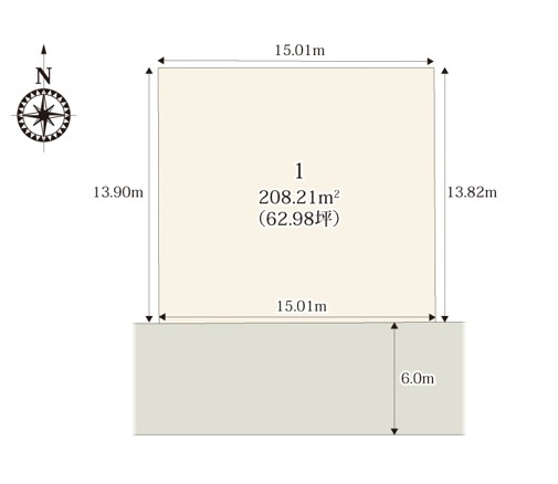 【クライン】小山市塚崎第1期の区画図|○区画図○
南道路に面し日当たり良好♪