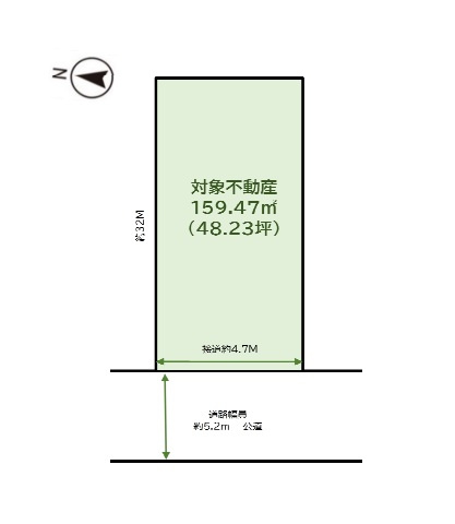 下京区樋口町　新築戸建用土地の土地図