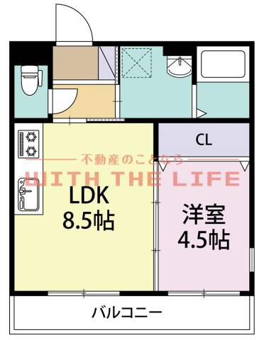 エストパレ【キャッシュバック対象物件】の間取り|建物外観を気になさる方へ、見た目の良い物件です