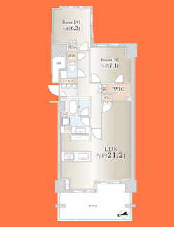 【間取り】 | ブランズ麻布狸穴町