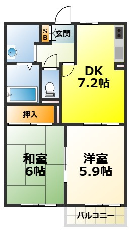 クレール高師浜の間取り
