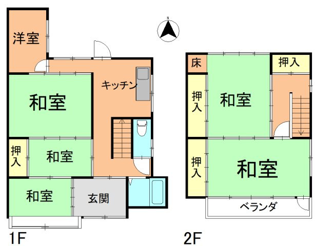 【間取り】 | 栄町　中古戸建 | 2階建4Kのお住まいです♪