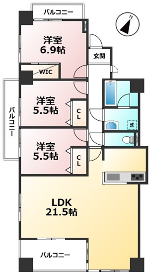 【間取り】 | コアマンション博多駅南