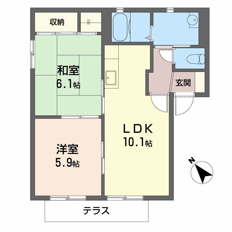 リビエール綾園壱番館の間取り