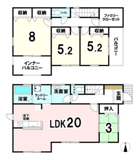 【間取り】 | リーブルガーデン田原本町黒田4期 全5棟 1号棟