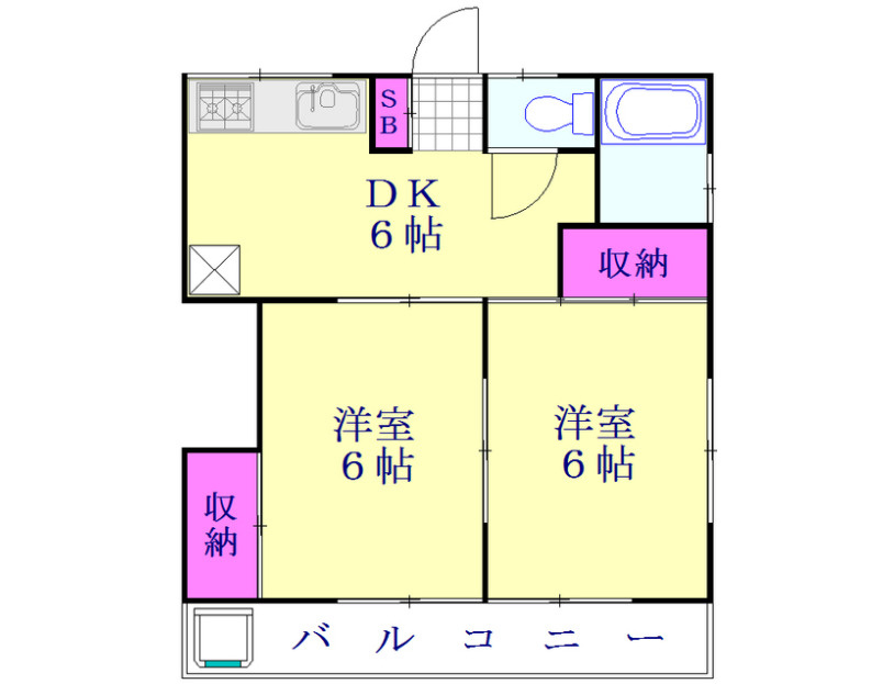 草加市瀬崎３丁目の一棟マンションの間取り