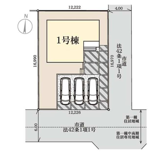 鹿嶋市厨第1　新築戸建の区画図