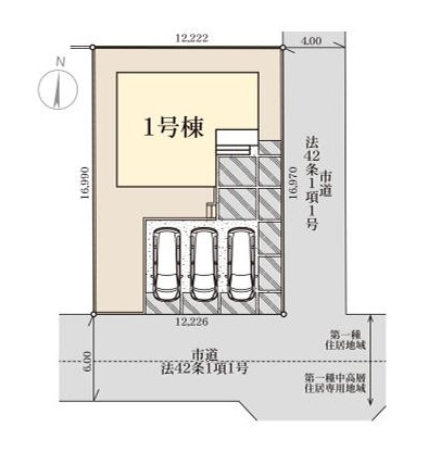 鹿嶋市厨第1　新築戸建の区画図