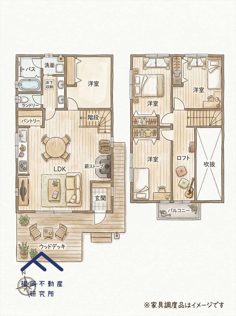 東区西戸崎３丁目　戸建ての間取り