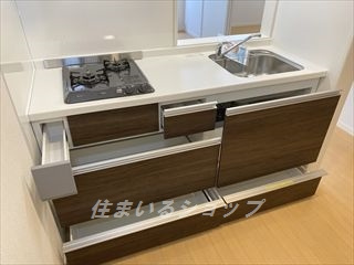 スターリット・スカイ・Ｔのキッチン|２口ガスコンロ付きシステムキッチン